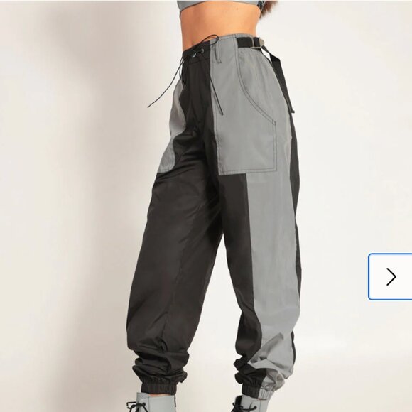 iHeartRaves Reflective Cargo Joggers - Picture 3 of 7